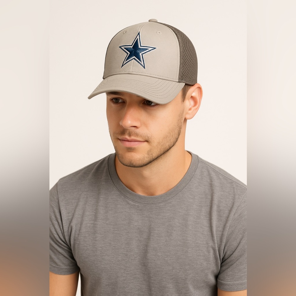 🖤 Dallas Cowboys New Era 39THIRTY Flex Fit Trucker Hat – Small / Medium - Picture 2 of 9